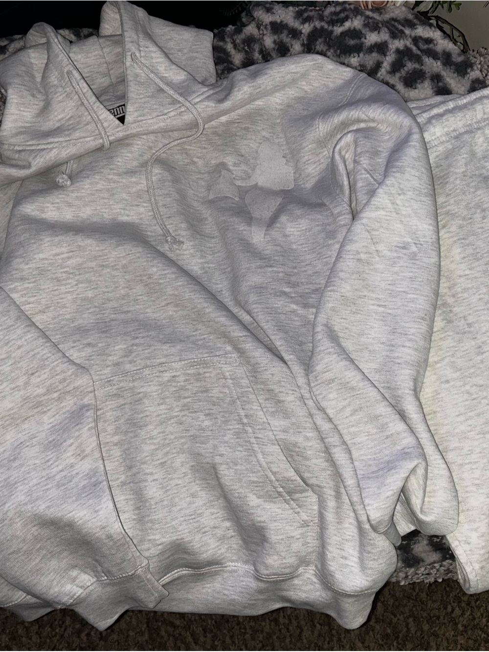 Classic Light Gray Hoodie Sweatshirt - Women